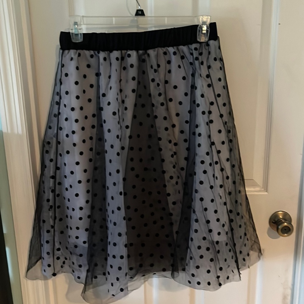 Ashley Stewart polka dot tulle skirt
